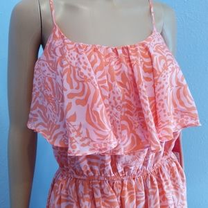 NWT Lilly Pullitzer neon pink orange summer dress
